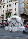 Historical Marble Drinking Fountain in Knez Mihailova Street, Belgrade, Serbia